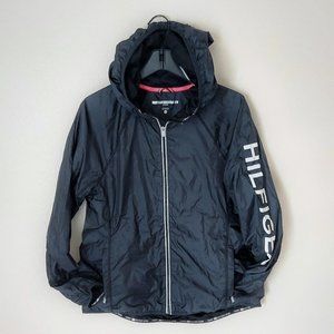 Tommy Hilfiger Sport zip windbreaker hooded packable soft water resistant